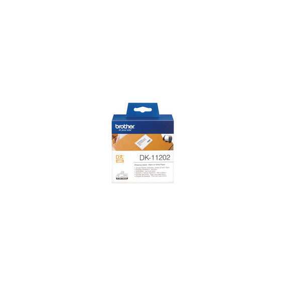Brother - Rotolo 300 Etichette 62 x 100 mm - Nero/Bianco - DK-11202