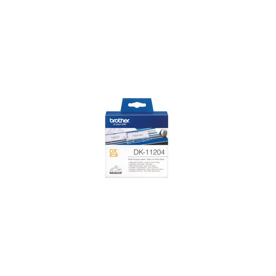 Brother - Rotolo 400 Etichette 17 x 54 mm - Nero/Bianco - DK-11204