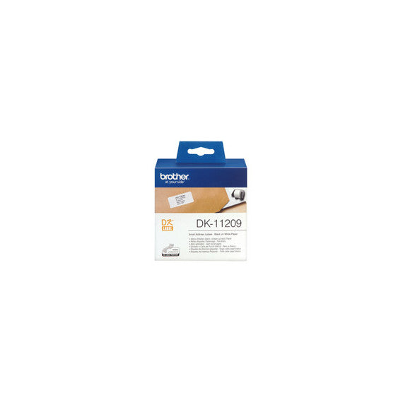 Brother - Rotolo 800 Etichette 29 x 62 mm - Nero/Bianco - DK-11209