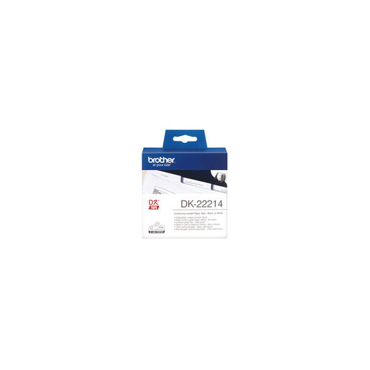 Brother - Rotolo etichetta continua - Nero/Bianco - 12mm x 30,48mt - DK22214
