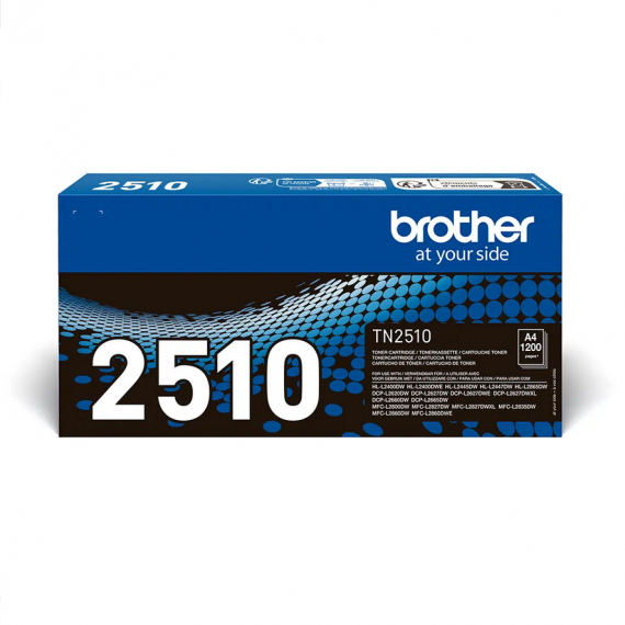 Brother TN-2510 nero toner originale per Brother MFC-L2800,L2835,L2860,DCP-L2660,HL-L2445 TN2510 capacità 1.200 pagine