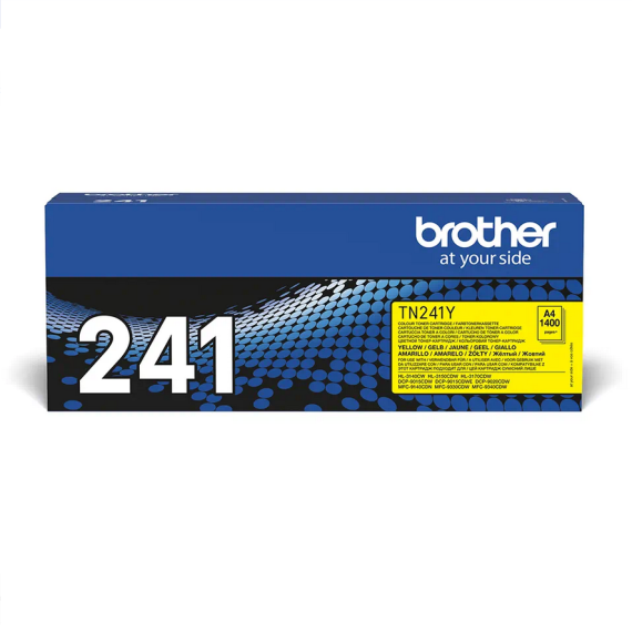 Brother TN241Y giallo toner originale per Brother HL3140 HL3150 HL3170 DCP9020 TN-241 capacità 1.400 pagine
