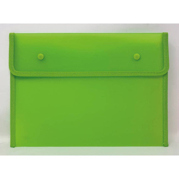 Busta a 2 bottoni Lebez Neon A4 in PP conf. 12 pezzi - colori assortiti - 80601