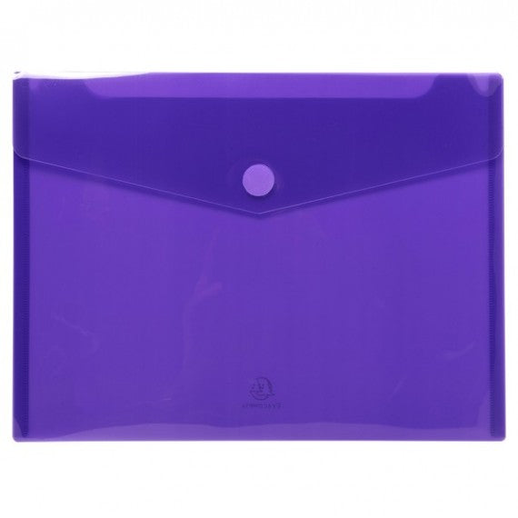Busta a tasca con chiusura in velcro - PPL - 24x32 cm - colori assortiti - Exacompta