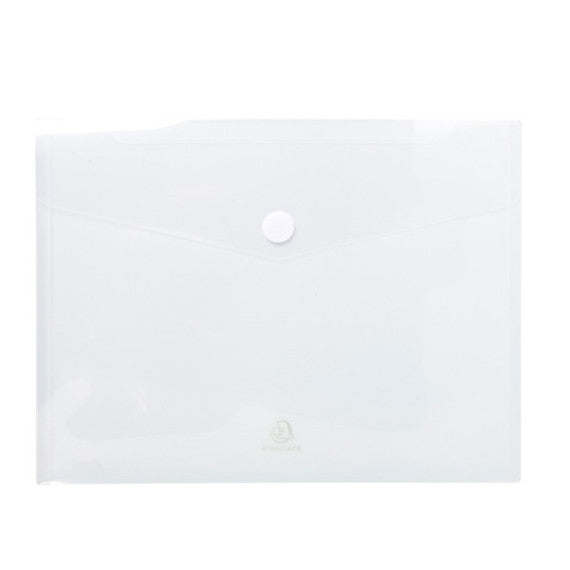 Busta a tasca con chiusura in velcro - PPL - 24x32 cm - trasparente - Exacompta