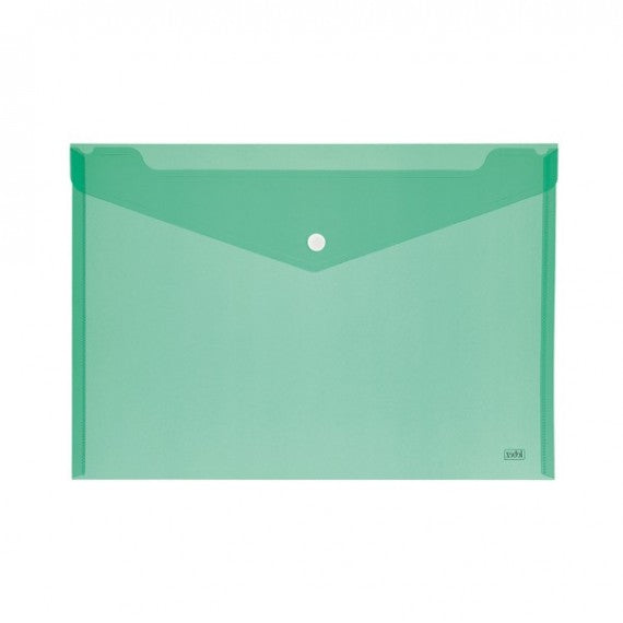 Busta con bottone - formato orizzontale - 18,5x13,5 cm - colori assortiti - Lebez