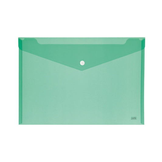 Busta con bottone - formato orizzontale - 24x18,5 cm - colori assortiti - Lebez