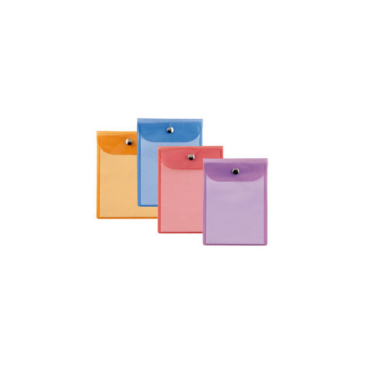 Busta con bottone Press 5 Color - PVC - 13x18 cm - colori assortiti - Sei Rota