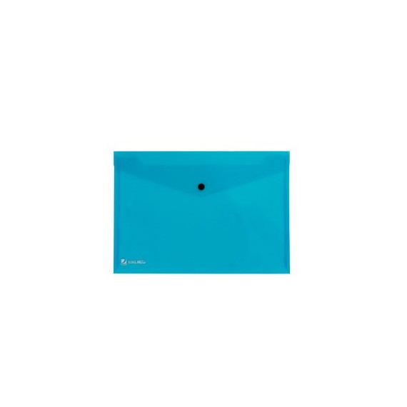 Busta con bottone Pull - 21x29,7 cm - azzurro - King Mec