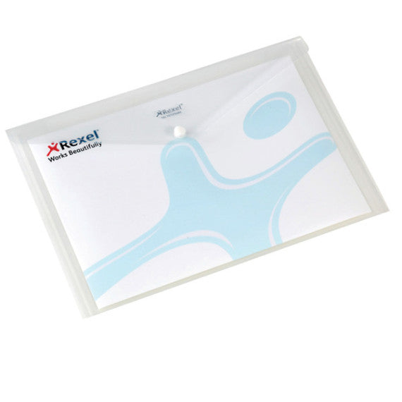 Busta con bottone Pull - 21x29,7 cm - trasparente - King Mec