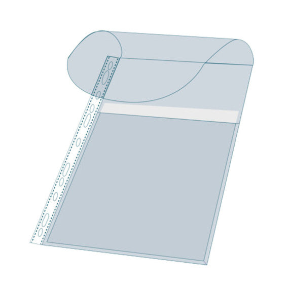 Busta forata 5503E - c/soffietto e patella - liscia - A4 - PPL - Exacompta