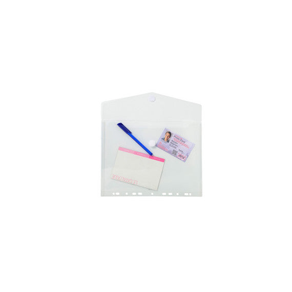 Busta forata con chiusura in velcro - PPL - 24x32 cm - trasparente - Exacompta
