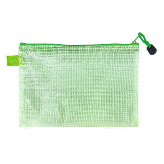 Busta in rete con chiusura  zip Lebez - in PVC colorato trasparente - 33x23 cm - 3014