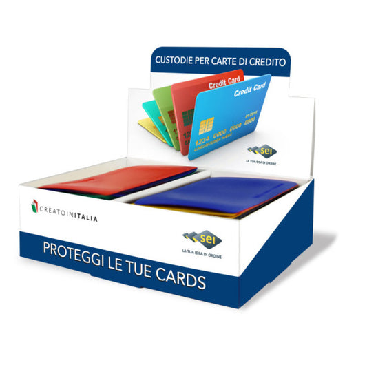 Busta porta card - 5,8x8,7 cm - 1 tasca - colori assortiti - Sei Rota