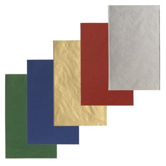 Busta regalo Natale - 25 x 40 cm - 45 gr - carta - 5 colori assortiti - PNP - conf. 50 pezzi