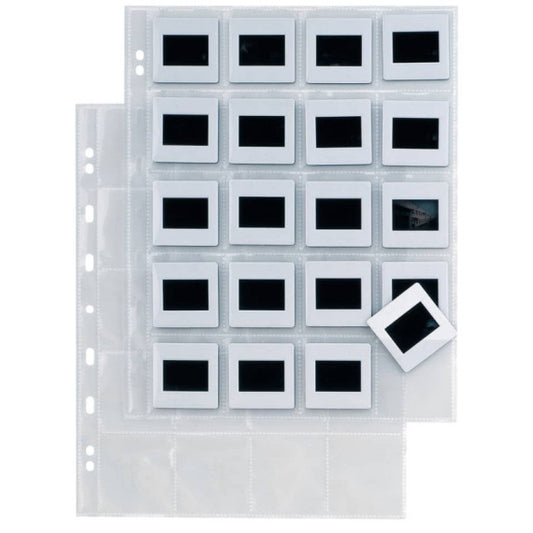 Buste a foratura universale Sei Rota Atla F per diapositive 20 spazi 5,5x5,5 cm trasparente  conf.10 buste 662514