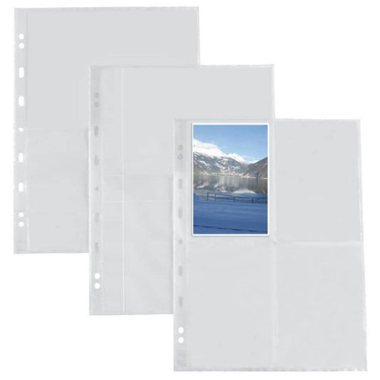 Buste a foratura universale Sei Rota Atla F per fotografie 8 spazi 10x15 cm trasparente  conf. 10 buste - 662501