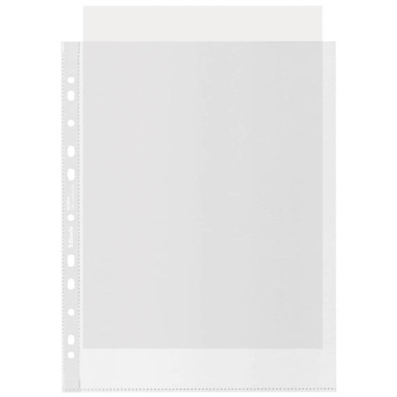Buste a perforazione universale Esselte De Luxe f.to 22x30 cm 100% riciclate trasparenti - conf. 50 pezzi - 627504