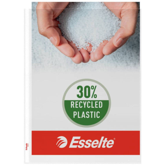 Buste a perforazione universale Esselte DELUXE goffrate antiriflesso trasparente 30x42 cm conf. 50 pezzi - 55231