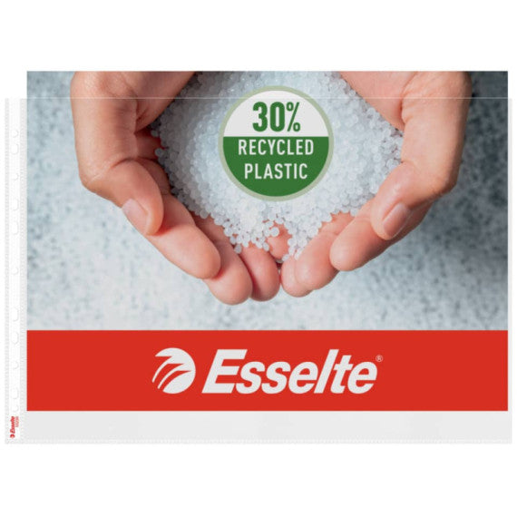 Buste a perforazione universale Esselte DELUXE goffrate antiriflesso trasparente 42x30 cm  conf.50 - 55230