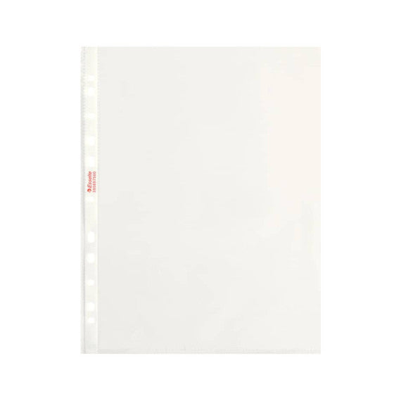 Buste a perforazione universale Esselte Deluxe - PP lucido 22x30 cm - finitura liscia - conf. 100 pz - 395697500
