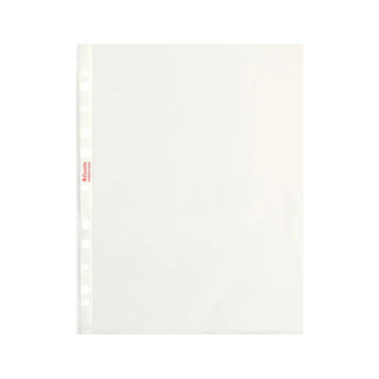 Buste a perforazione universale Esselte Deluxe - PP lucido 22x30 cm - finitura liscia - conf. 100 pz - 395697500