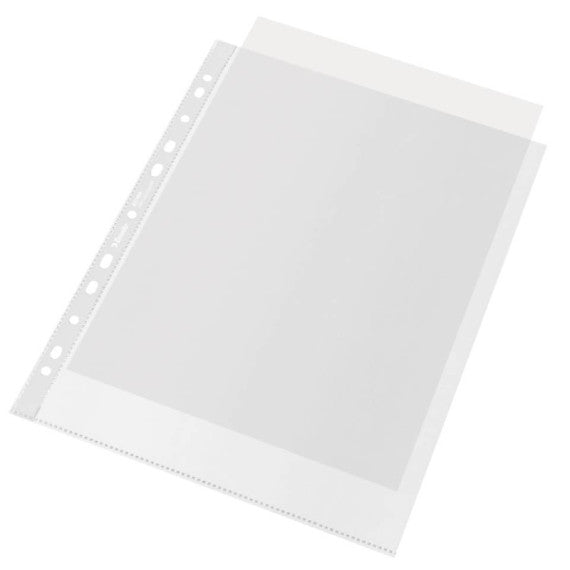 Buste a perforazione universale Esselte Office f.to 22x30 cm 100% riciclate trasparenti - conf. 100 pezzi - 627494