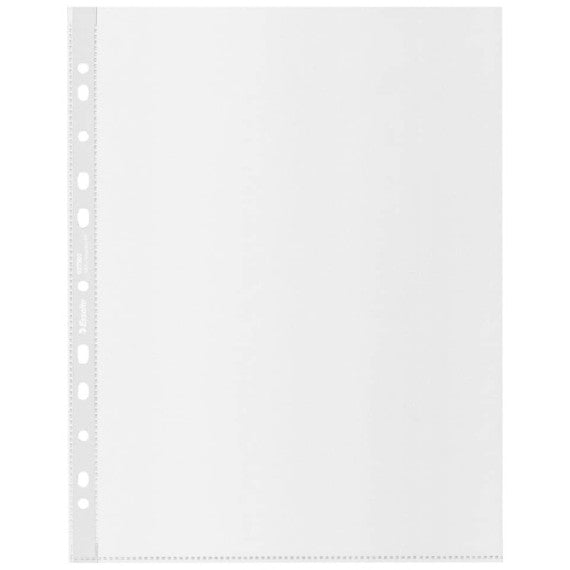 Buste a perforazione universale Esselte Office f.to 22x30 cm 100% riciclate trasparenti - conf. 50 pezzi - 627502