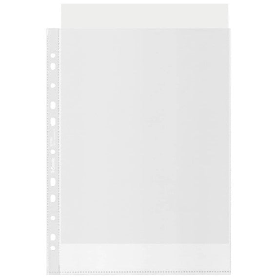 Buste a perforazione universale Esselte Office f.to A4 100% riciclate trasparenti - conf. 100 pezzi - 627493