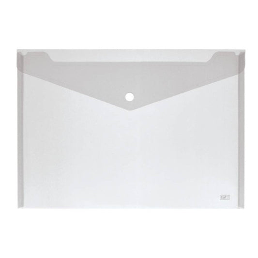 Buste con bottone Lebez orizzontale in conf. da 12 pezzi - formato A4 - trasparenti - 2192-T