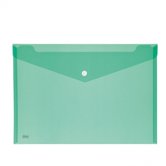 Buste con bottone - PPL - 33,5x23,5 cm - colori assortiti - Lebez - conf. 5 pezzi