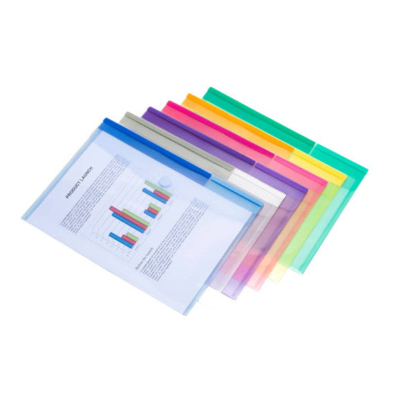Buste con bottone Tarifold® T-Collection chiusura in velcro - A4 conf. 12 buste - 510209