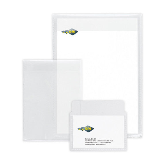 Buste con patella Soft P - PPL - 22x30 cm - liscio - trasparente - Sei Rota - conf. 25 pezzi