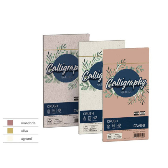 Buste Favini Calligraphy Nature per carta da lettere 120 g/m² conf. 25 12x18 cm - mandorla - A57C107