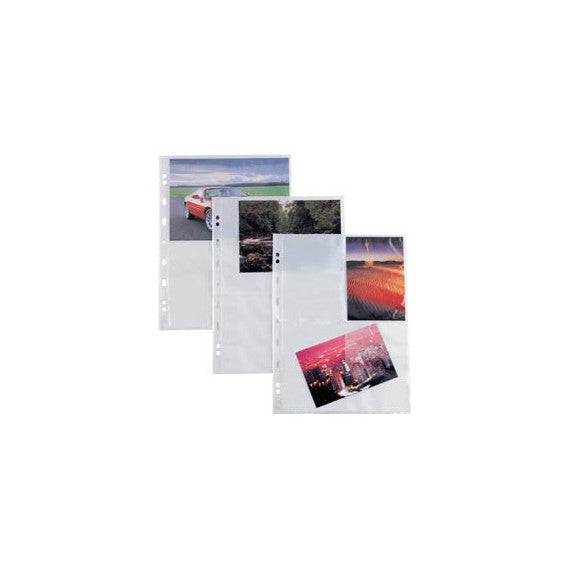 Buste forate Atla F porta foto - 8 spazi 10x15 cm - trasparente - Sei Rota - conf. 10 pezzi