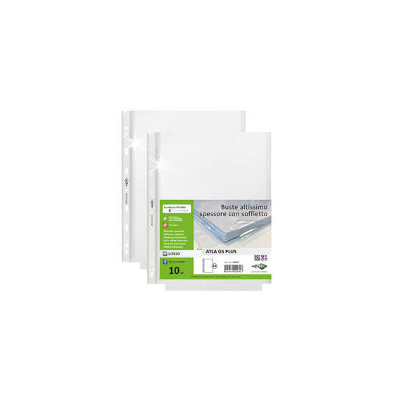 Buste forate ATLA GS plus - 22 x 30 cm - c/soffietto - Sei Rota - conf. 10 pezzi