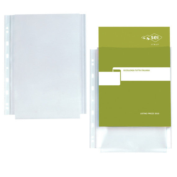Buste forate con soffietto Atla GS - buccia - 21x29,7 cm - Sei Rota - conf. 10 pezzi