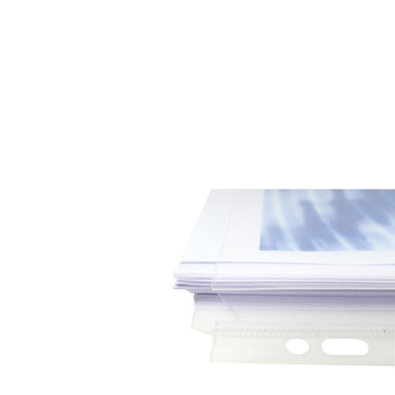 Buste forate con soffietto - PPL - 22 x 30 cm - trasparente - Exacompta - conf. 10 pezzi