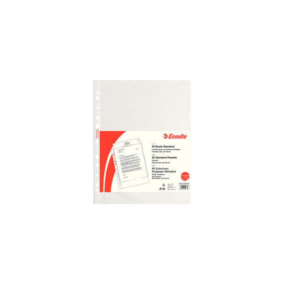 Buste forate CopySafe - Standard - buccia - 22x30 cm - trasparente -  Esselte - conf. 50 pezzi