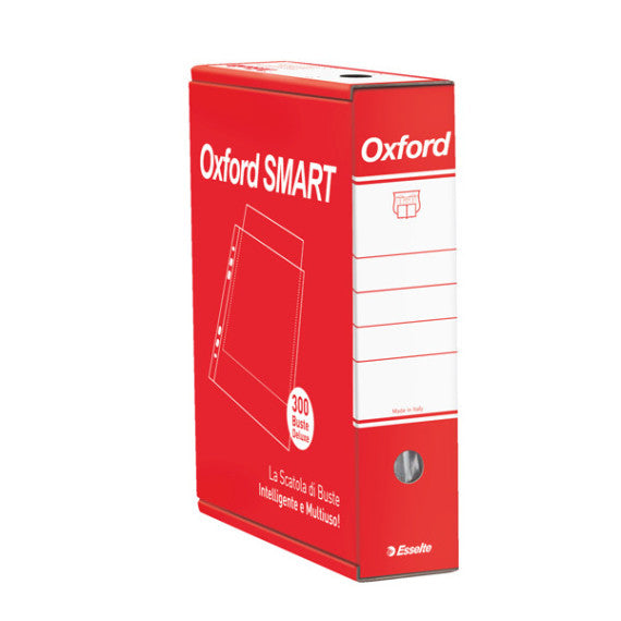 Buste forate Oxford Smart - De Luxe - liscio - 22x30 cm - trasparente - Esselte - conf. 300 pezzi