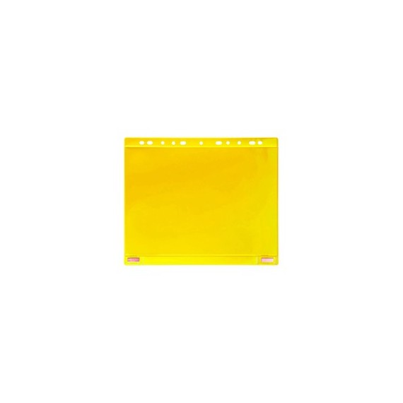 Buste forate - per supporti magnetici ad anelli - A4 - giallo - Djois - conf. 5 pezzi