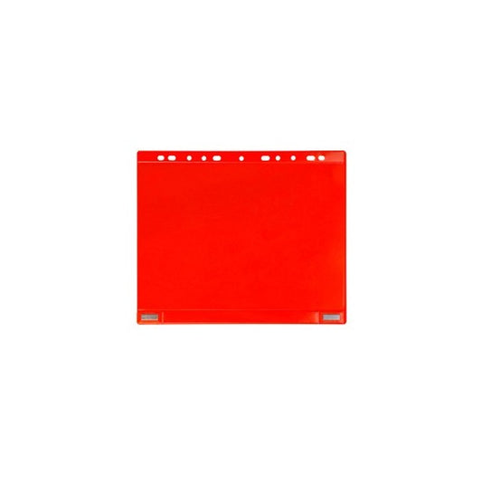 Buste forate - per supporti magnetici ad anelli - A4 - rosso - Djois - conf. 5 pezzi