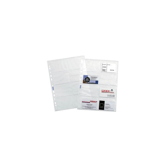 Buste forate Portabiglietti - 8 Tasche - 22,2x31,2 cm - trasparente - Favorit - conf. 10 pezzi