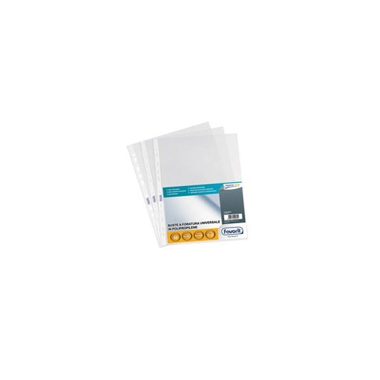 Buste forate Special PP - Superior - buccia - 21x29,7 cm - trasparente - Favorit - conf. 50 pezzi