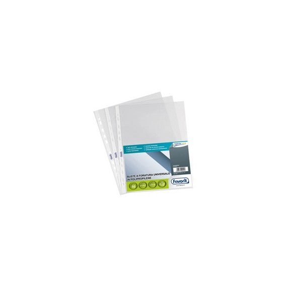 Buste forate Special PP - Superior - liscio - 21x29,7 cm - trasparente - Favorit - conf. 50 pezzi