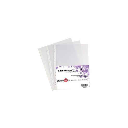 Buste forate Top - buccia - 22 x 30 cm - trasparente - Starline - conf. 50 pezzi