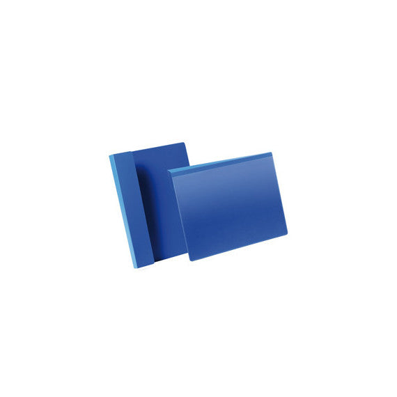 Buste identificative - con aletta pieghevole - A4 orizzontale - blu - Durable - conf. 50 pezzi