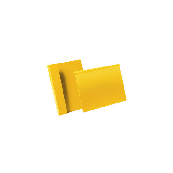 Buste identificative - con aletta pieghevole -  A4 orizzontale - giallo - Durable - conf. 50 pezzi