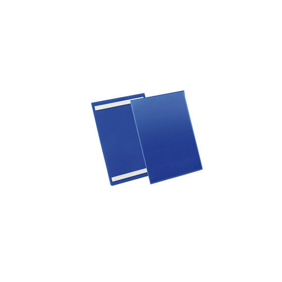 Buste identificative - con bande adesive - A4 verticale - blu - Durable - conf. 50 pezzi
