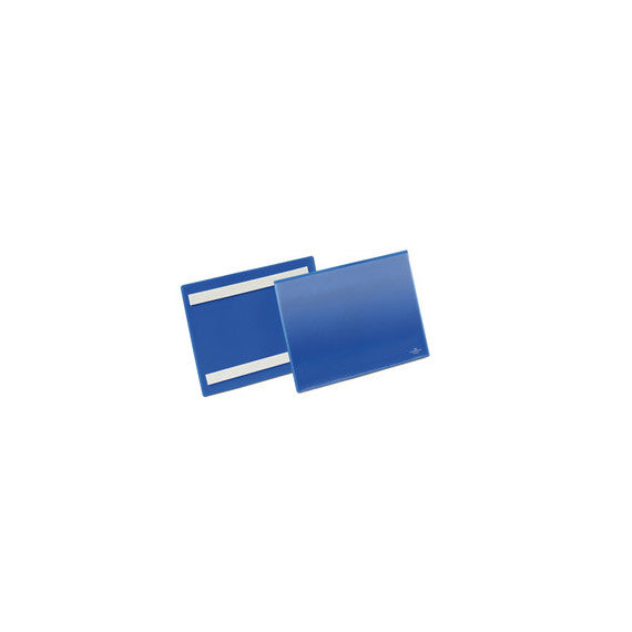Buste identificative - con bande adesive - A5 orizzontale - blu - Durable - conf. 50 pezzi